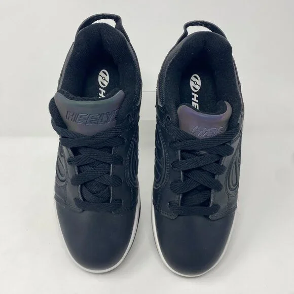Heelys Voyager Skate Shoes - Size 4 Sneakers Black White Reflective HE100330M - Picture 11 of 14